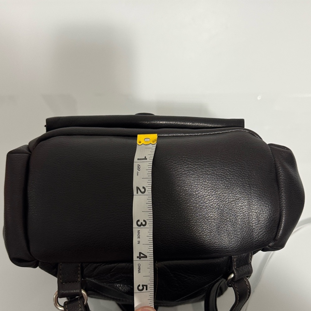 Unbranded mini black leather backpack - image 14